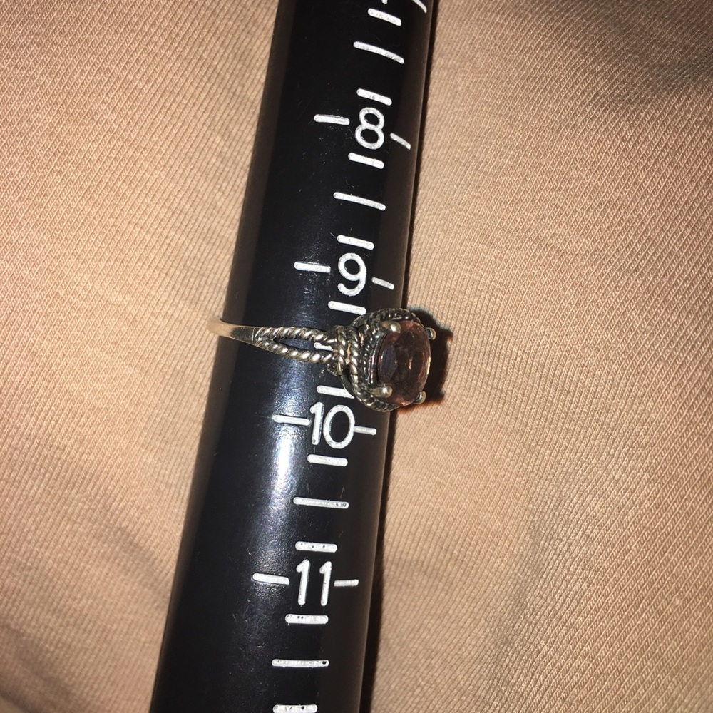 Sterling silver ring with color changing stone